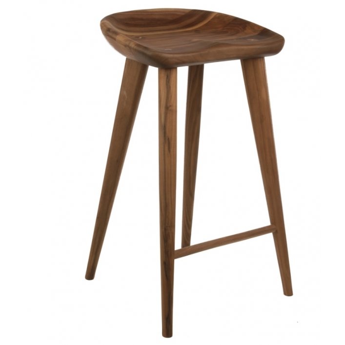 Барный стул Craig Bassam Tractor Counter Stool Белый дуб Орех в Саратове | Loft Concept 