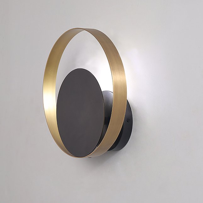 Бра VeniceM CIRCLE WALL LAMP Латунь Черный в Саратове | Loft Concept 