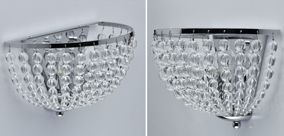 Бра Virginia Clear Beads Wall Lamp chrome Бра Virginia Clear Beads Wall Lamp chrome - Loft-Concept в Саратове