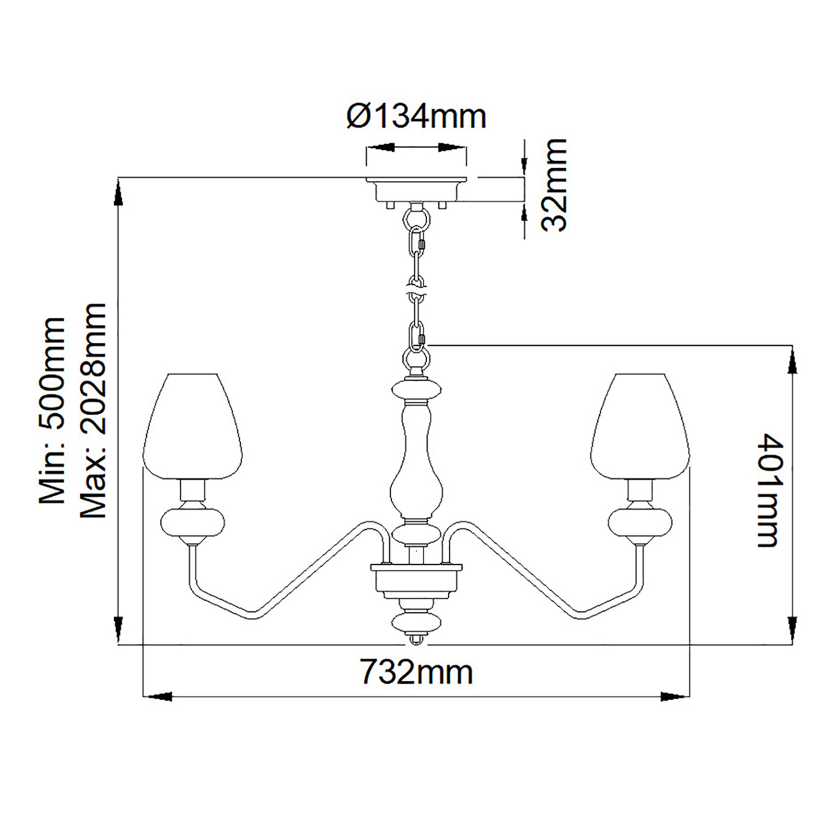  Люстра с 5-ю стеклянными плафонами в форме бокалов и угловыми кронштейнами Elstead Lighting в Саратове