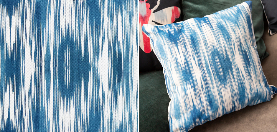 Декоративная подушка с голубым узором Ikat Pattern Декоративная подушка с голубым узором Ikat Pattern - Loft-Concept в Саратове