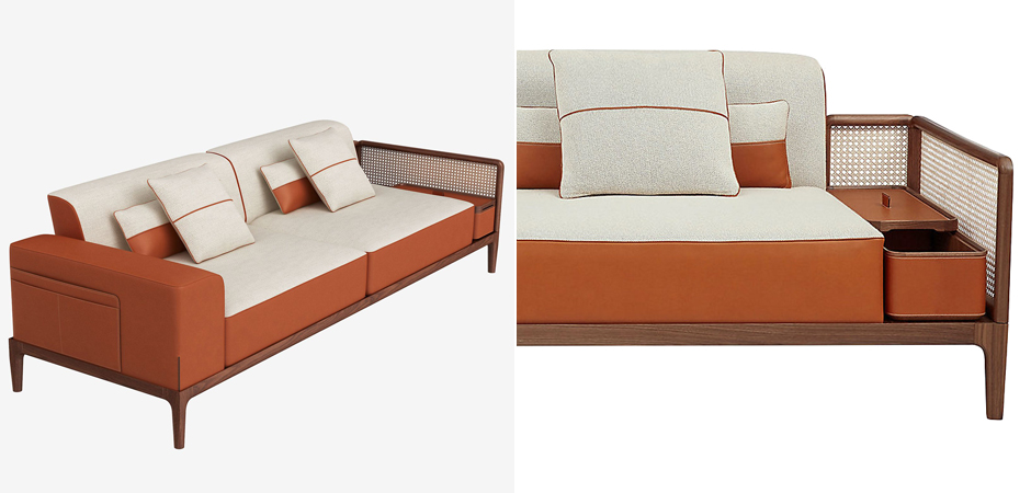 Диван Rattan Armrest Sofa Terracotta Диван Rattan Armrest Sofa Terracotta - Loft-Concept в Саратове