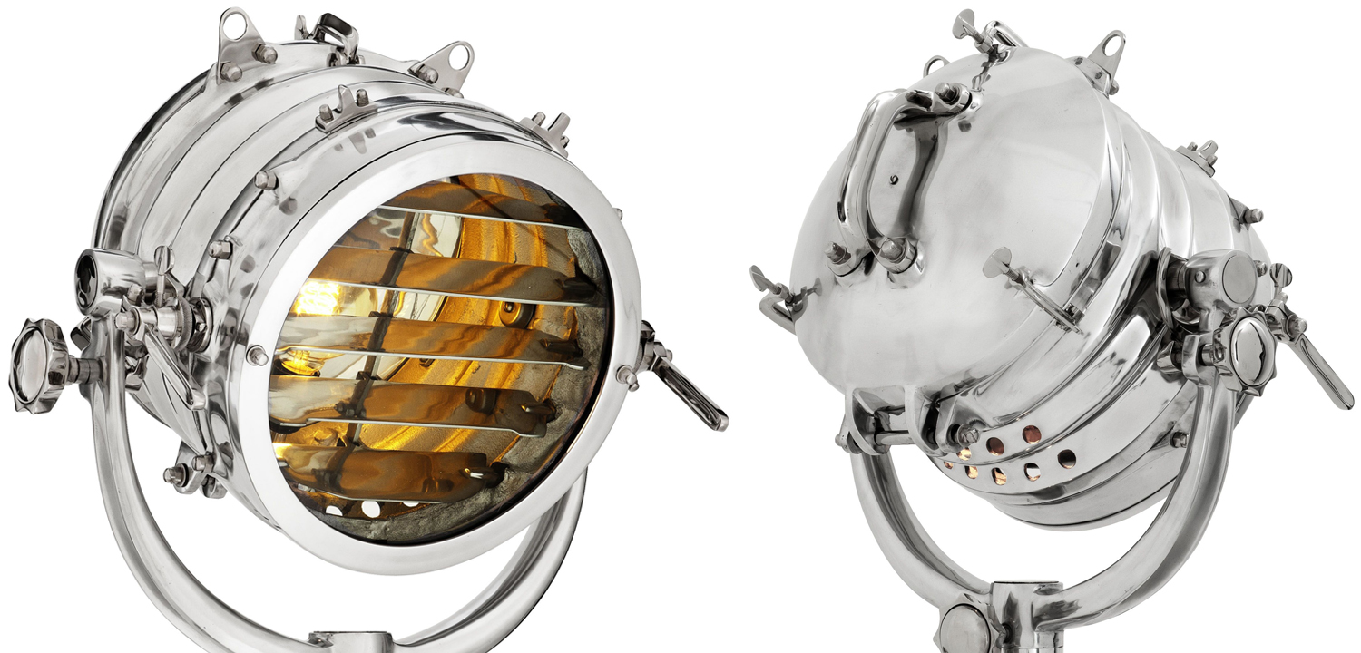 Торшер Eichholtz Floor Lamp Royal Master Sealight aluminium - фото