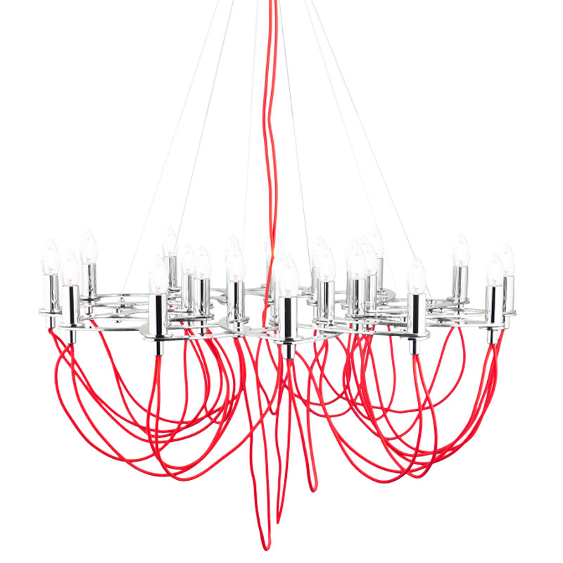 Люстра Lorkcan Красный Серебряный в Саратове | Loft Concept 
