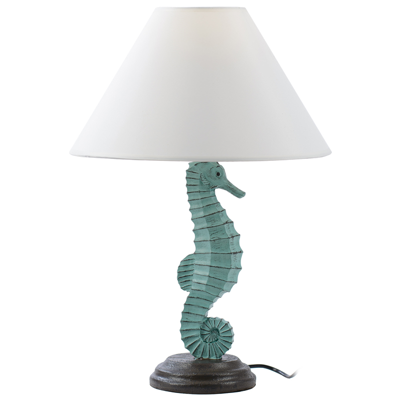 Настольная лампа Sea Horse Table Lamp Голубой пастельный Белый в Саратове | Loft Concept 