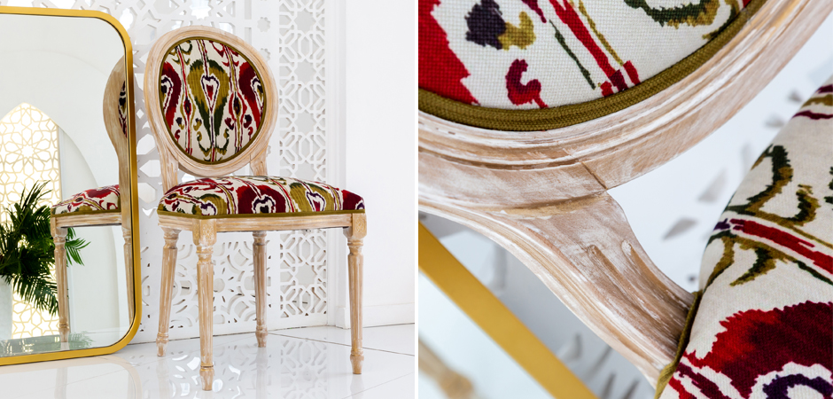 Стул Ikat Pattern Красно-белый - фото №1