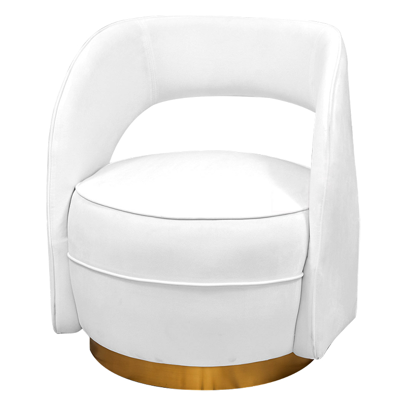 Кресло Arlo Armchair Белый Золотой Кресло Arlo Armchair Белый Золотой в Саратове | Loft Concept