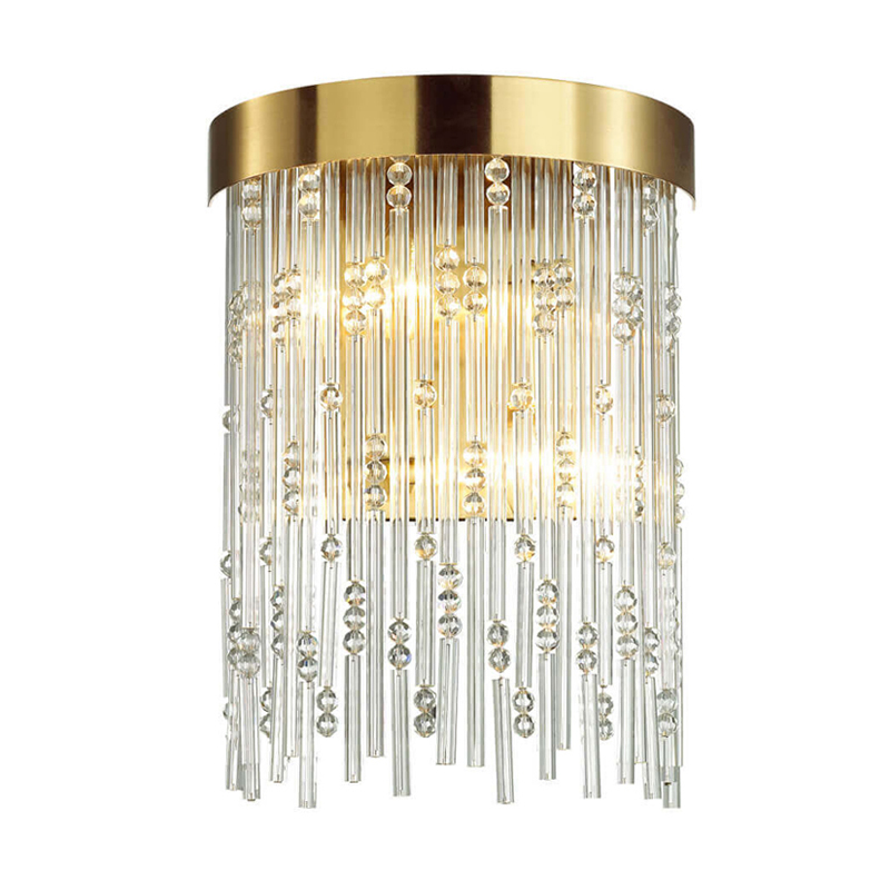 Бра Hailstorm Rain Kerri Wall lamp gold Прозрачный (Transparent) Золотой в Саратове | Loft Concept 