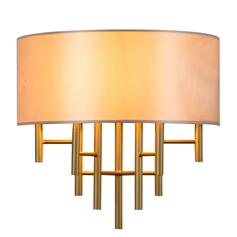 Бра Oswell Lampshade Wall Lamp Латунь Бежевый в Саратове | Loft Concept 