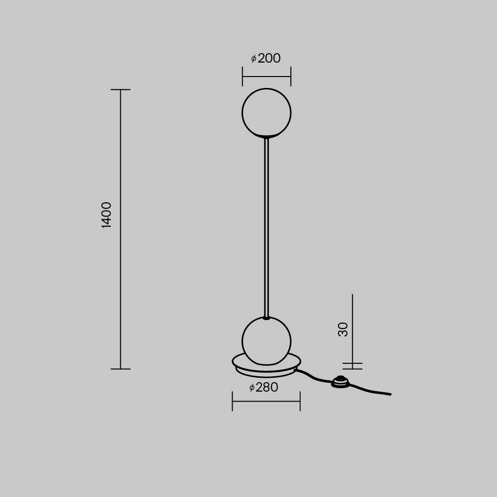 Напольный торшер светодионый Twins 3000К 20Вт в Саратове