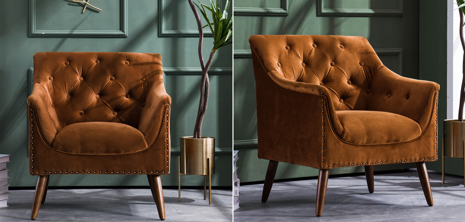Кресло Terracotta Velvet Armchair Кресло Terracotta Velvet Armchair - Loft-Concept в Саратове