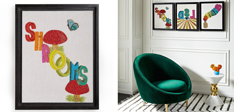 Панно Jonathan Adler Shrooms Beaded Wall Art Панно Jonathan Adler Shrooms Beaded Wall Art - Loft-Concept в Саратове