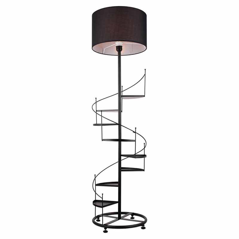 Торшер Spiral Staircase Floor Lamp Black Черный в Саратове | Loft Concept 