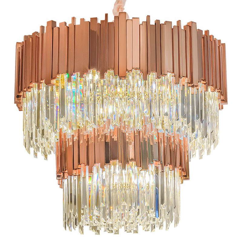 Круглая многоярусная люстра Luxxu Modern Cascade Chandelier Bronze Metal Glass 80 Бронза Прозрачное Стекло Круглая многоярусная люстра Luxxu Modern Cascade Chandelier Bronze Metal Glass 80 Бронза Прозрачное Стекло в Саратове | Loft Concept