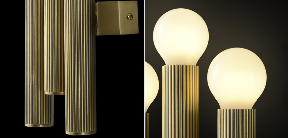 Бра Corrugated Brass Wall Lamp Бра Corrugated Brass Wall Lamp - Loft-Concept в Саратове