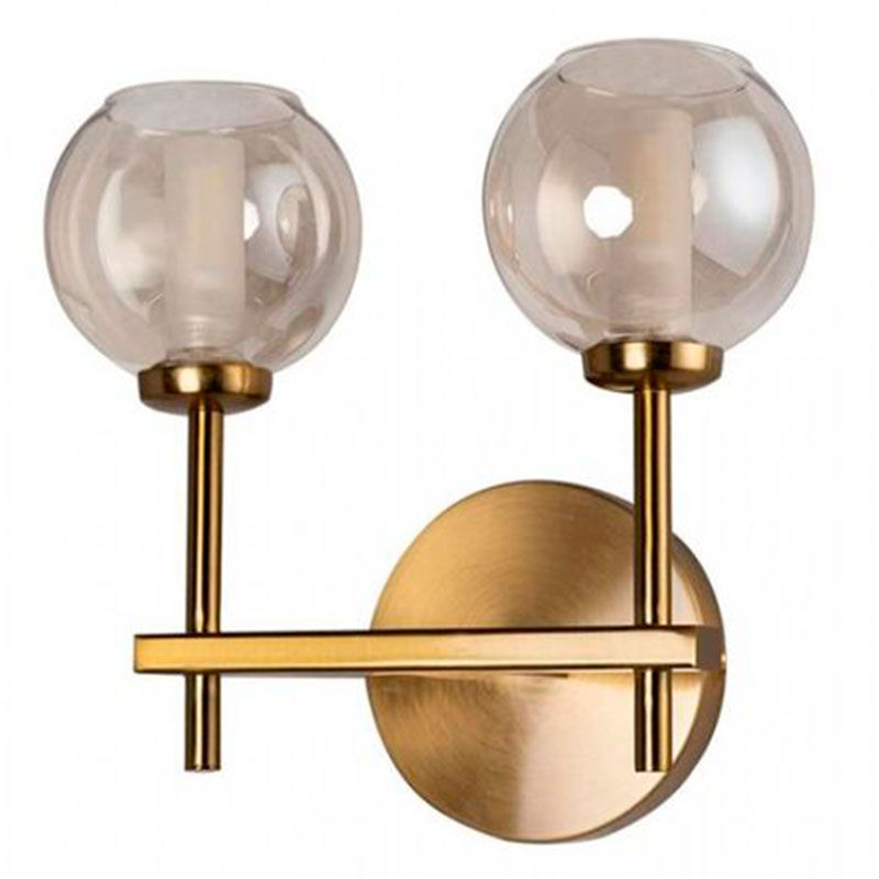 Бра RH Boule de Cristal Double Wall Lamp amber Gold Золотой Амбре янтарь в Саратове | Loft Concept 