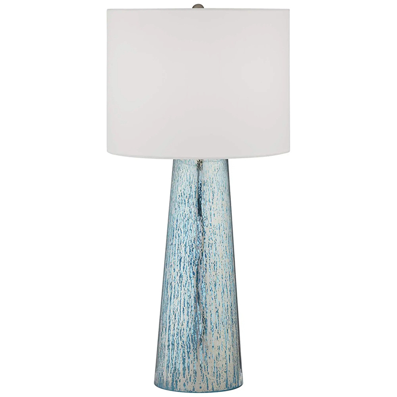 Настольная лампа Claire Lampshade Table Lamp Голубой Белый в Саратове | Loft Concept 