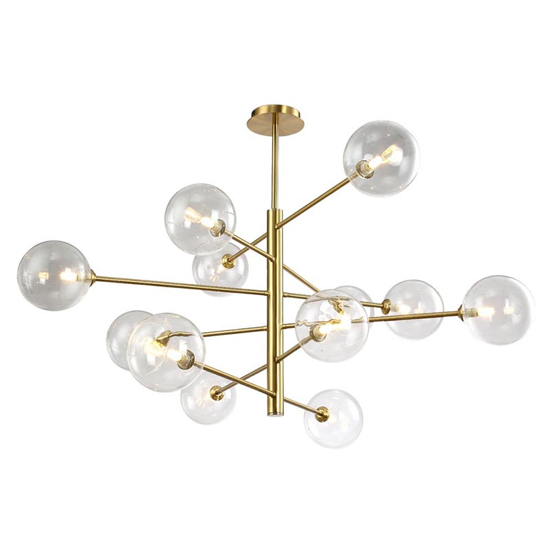 Люстра Gallotti & Radice Chandelier Gold 12 Глянцевое золото в Саратове | Loft Concept 