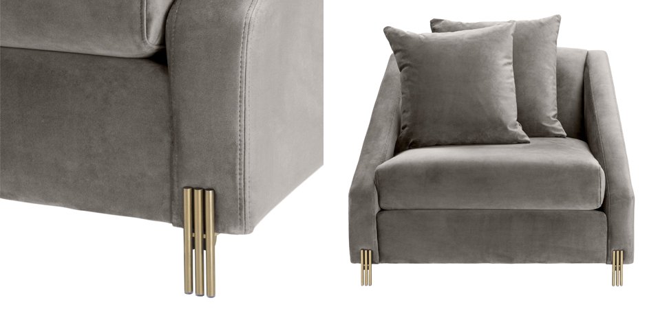 Кресло Eichholtz Chair Candice grey Кресло Eichholtz Chair Candice grey - Loft-Concept в Саратове