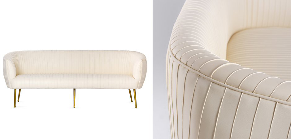 Софа Souffle Settee Leather ivory leather Софа Souffle Settee Leather ivory leather - Loft-Concept в Саратове