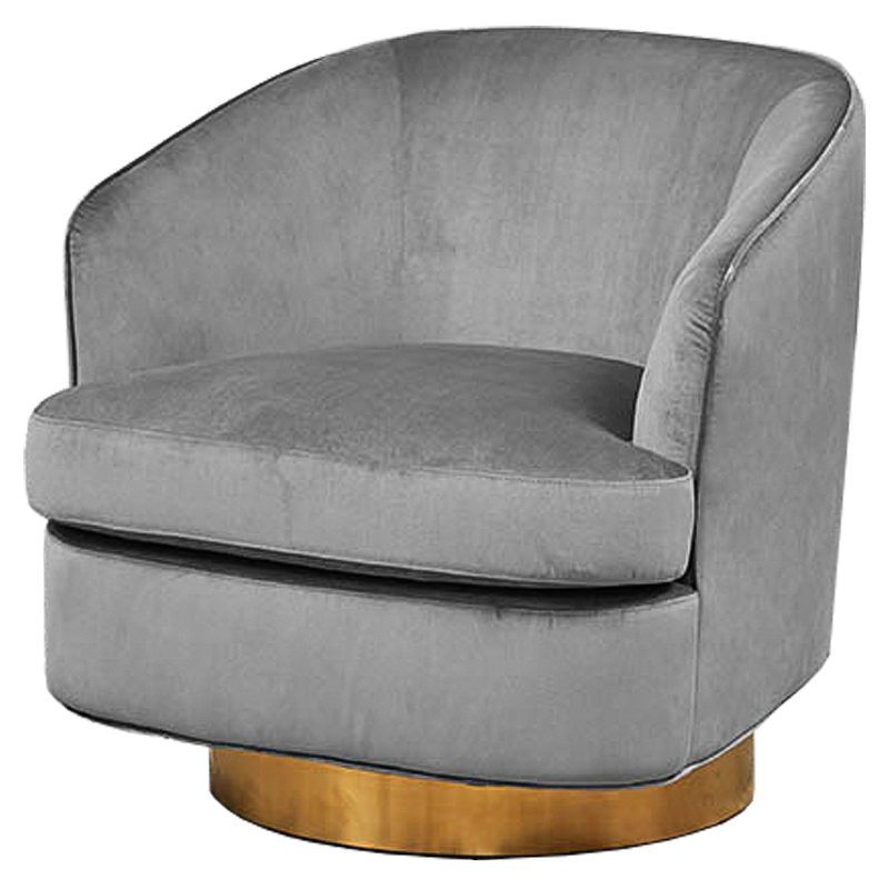 Кресло Stardust Armchair Grey Серый Латунь Кресло Stardust Armchair Grey Серый Латунь в Саратове | Loft Concept
