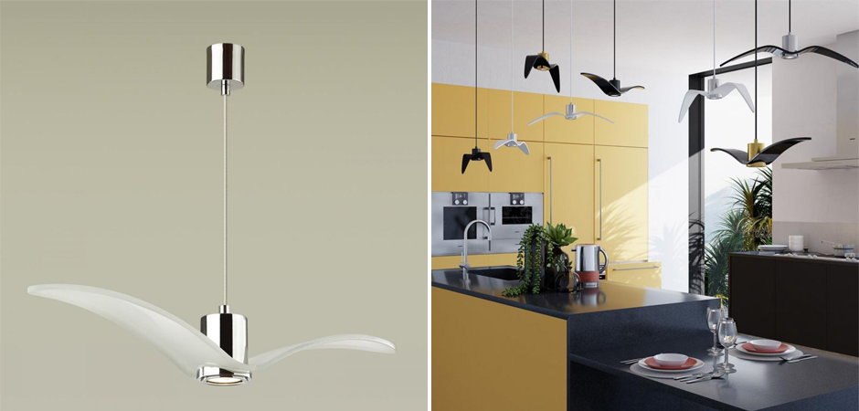 Подвесной светильник Seagull Scope Chrome белый Подвесной светильник Seagull Scope Chrome белый - Loft-Concept в Саратове