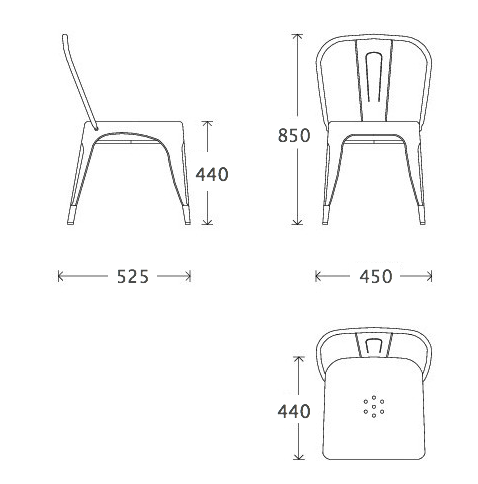 Кухонный стул Tolix Chair в Саратове