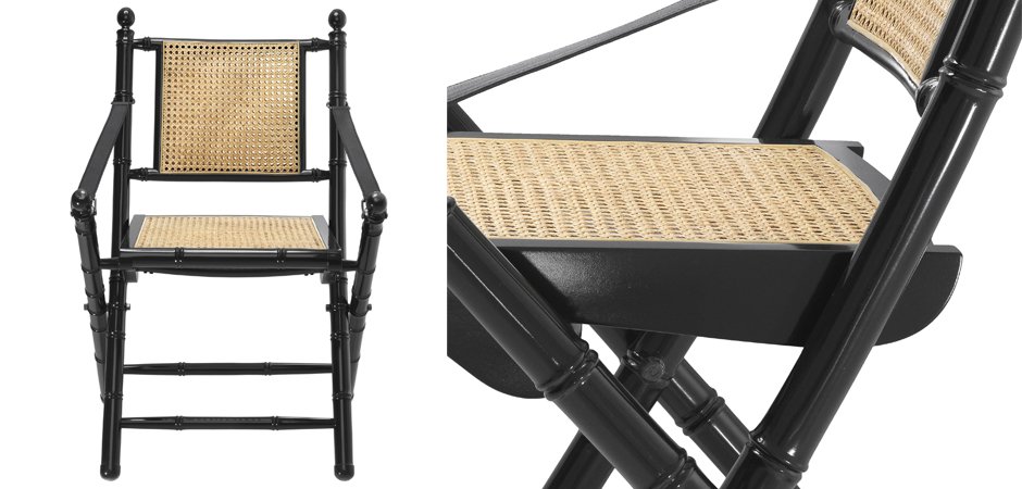 Стул Eichholtz Folding Chair Bolsena Black Стул Eichholtz Folding Chair Bolsena Black - Loft-Concept в Саратове