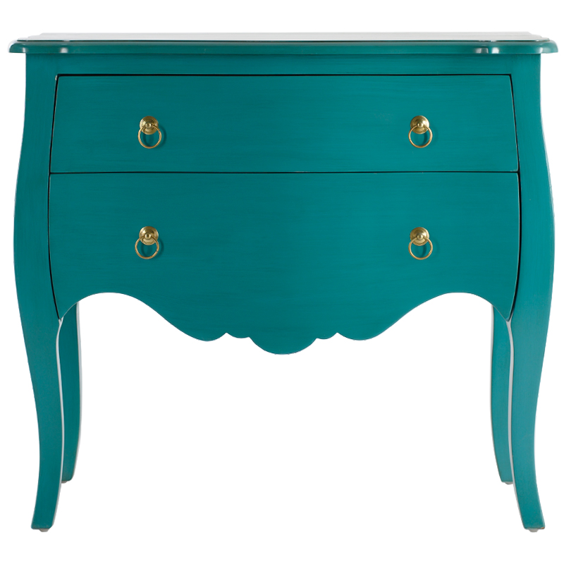 Комод с изогнутыми ножками L.XV CHEST OF DRAWERS Marcelle Тёмно-бирюзовый Бирюзовый Золотой Комод с изогнутыми ножками L.XV CHEST OF DRAWERS Marcelle Тёмно-бирюзовый Бирюзовый Золотой в Саратове | Loft Concept