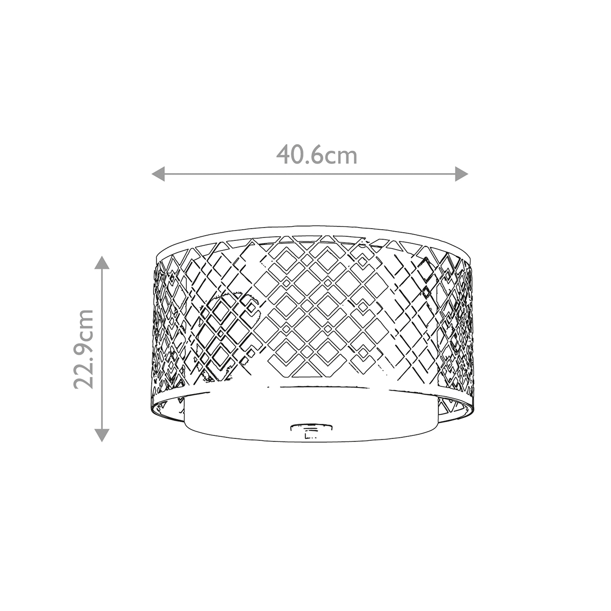 Потолочный светильник золотого цвета с каркасом в виде геометрических ромбов Elstead Lighting в Саратове