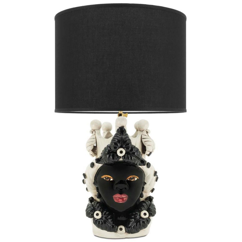 Настольная лампа Table Lamp Moro Lady Eve Black Белый Черный в Саратове | Loft Concept 