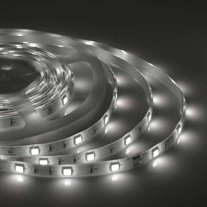 Светодиодная влагозащищенная лента 7,2W/m 30Led/m 5050SMD дневной белый 5M Белый Светодиодная влагозащищенная лента 7,2W/m 30Led/m 5050SMD дневной белый 5M Белый в Саратове | Loft Concept