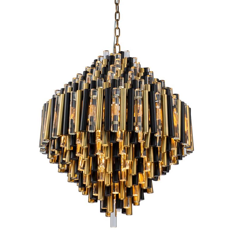 Люстра Black Brass Symphony Chandelier Черный Латунь Прозрачный (Transparent) в Саратове | Loft Concept 