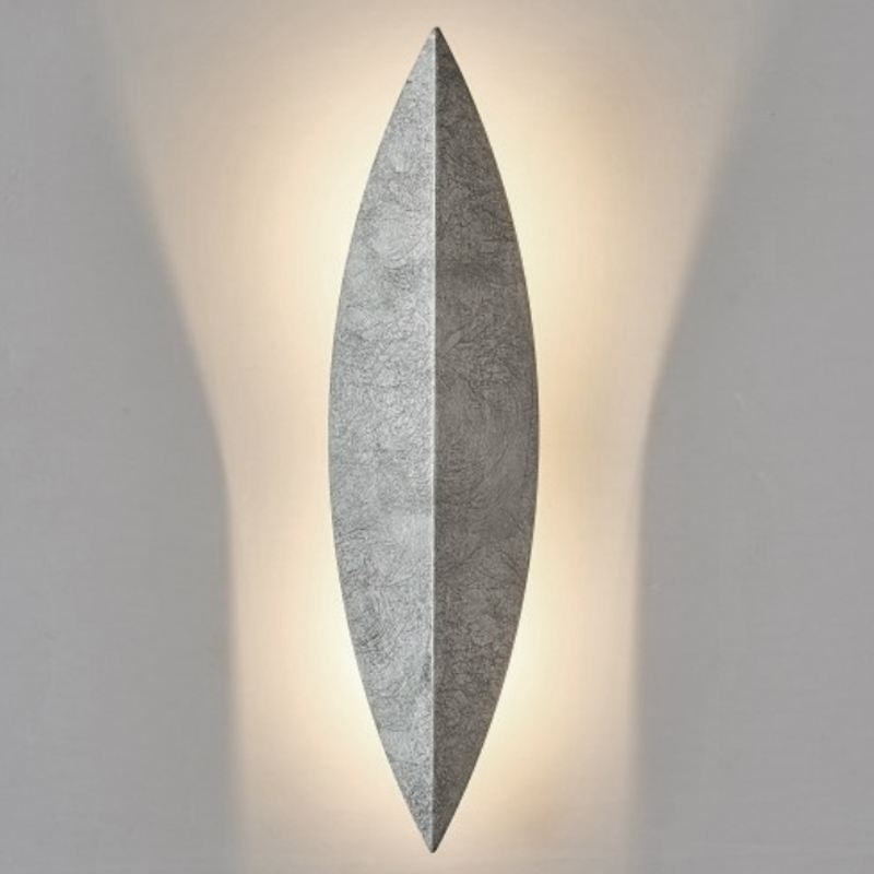 Art Deco Leaf Wall Lamp Silver Серебряный в Саратове | Loft Concept 