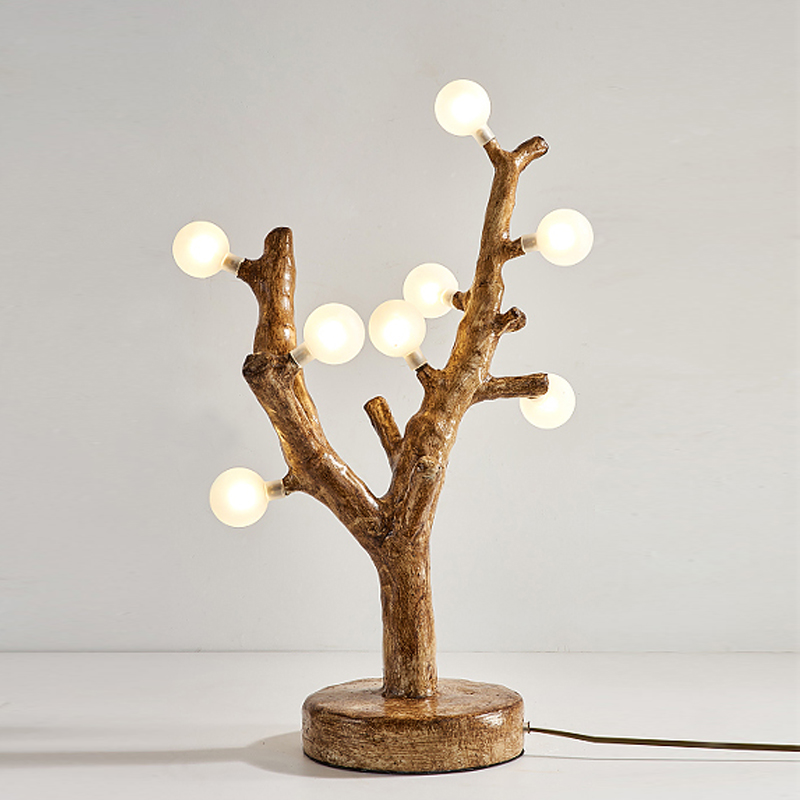 Настольная лампа Tree branch Table Lamp Коричневый Белый в Саратове | Loft Concept 