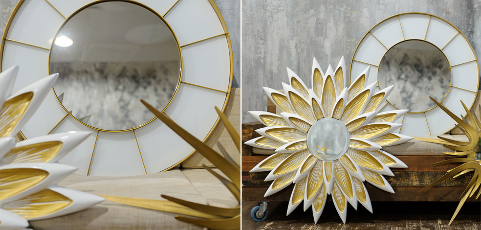 Зеркало Sectors Circle Mirror white Зеркало Sectors Circle Mirror white - Loft-Concept в Саратове