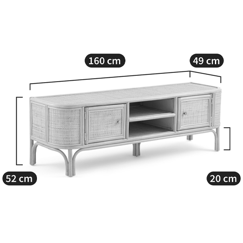 ТВ-тумба из плетеного ротанга Simone Rattan TV Stand в Саратове