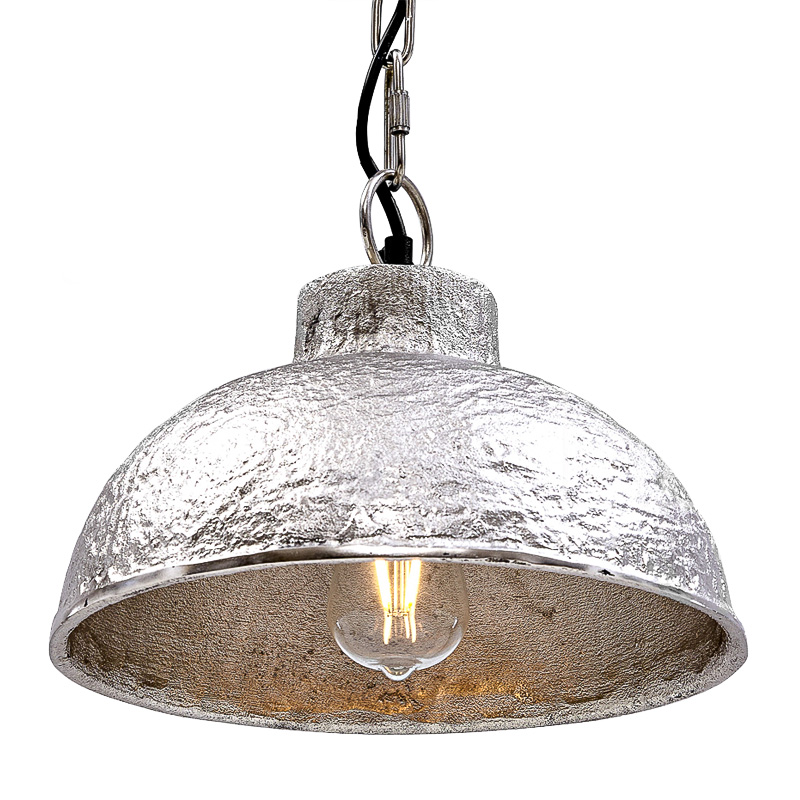 Подвесной светильник Rough Silver Pendant II Серебряный в Саратове | Loft Concept 