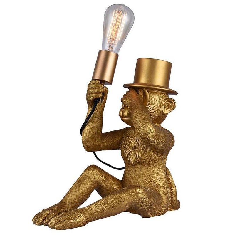 Настольная лампа Circus Monkey Table lamp Золотой Черный в Саратове | Loft Concept 