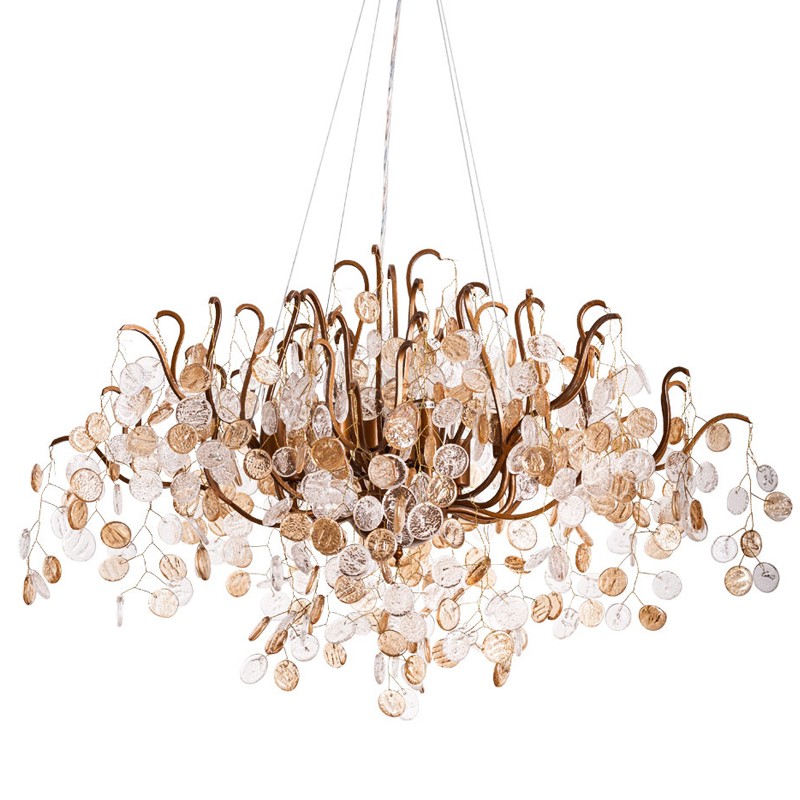 Люстра FAIRYTREE Chandelier Amber Pendants 100 Бронза Прозрачное Стекло в Саратове | Loft Concept 