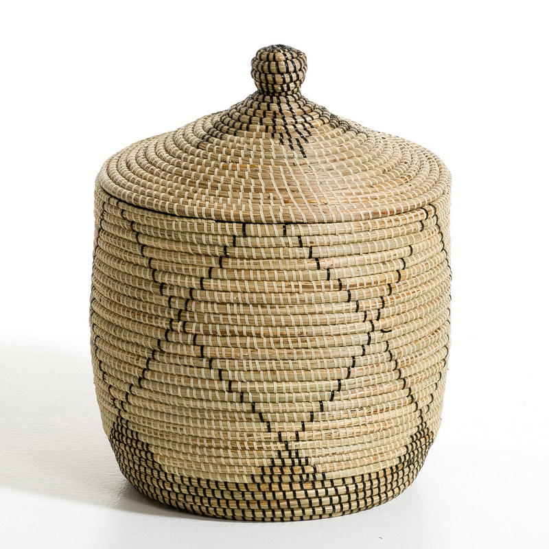 Ваза с крышкой Wicker Vase With Lid  в Саратове | Loft Concept 