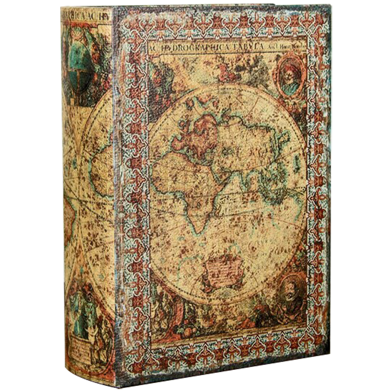 Шкатулка-книга Vintage World Map Book Box Мульти Коричневый Шкатулка-книга Vintage World Map Book Box Мульти Коричневый в Саратове | Loft Concept