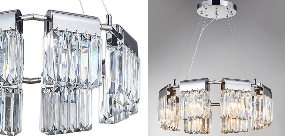 Люстра Crystal Pendants chrome 8 Люстра Crystal Pendants chrome 8 - Loft-Concept в Саратове