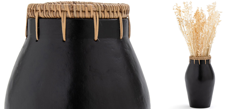 Ваза Ceramic Vase & Rattan D15 Ваза Ceramic Vase & Rattan D15 - Loft-Concept в Саратове