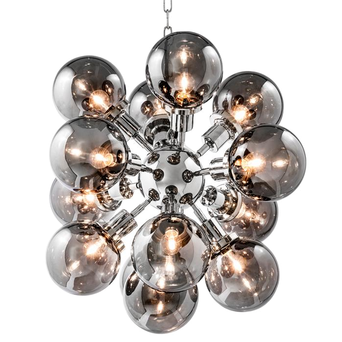 Люстра Chandelier Ludlow Nickel Никель Дымчатый (Smoke) в Саратове | Loft Concept 