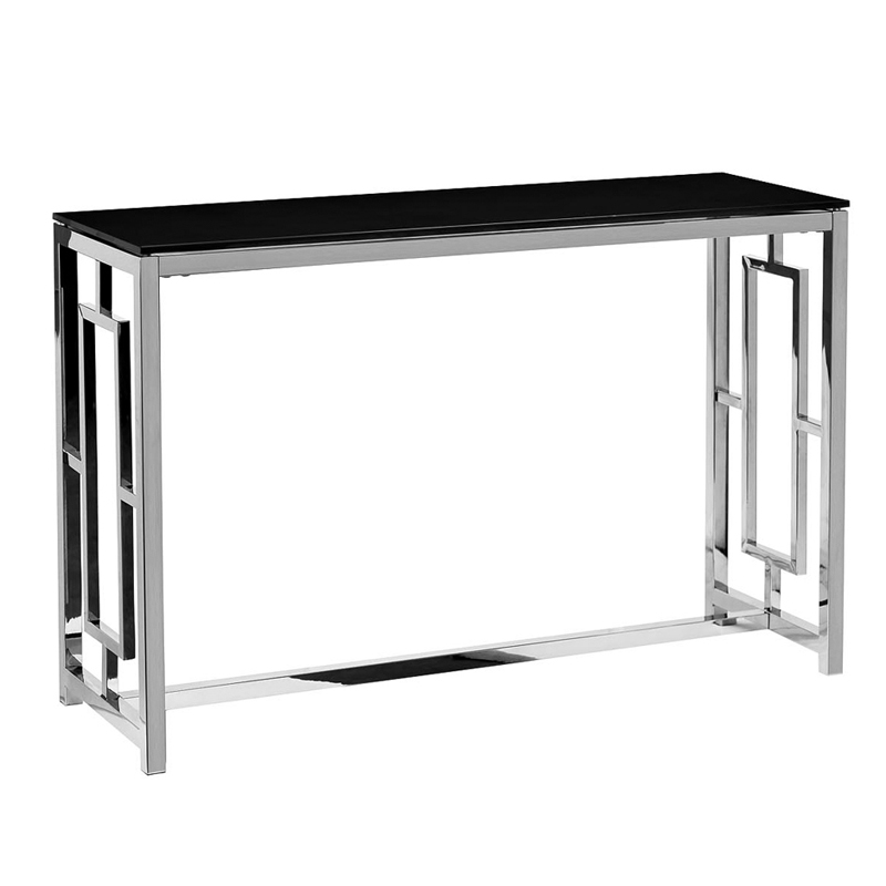 Консоль Console Black Glass Черный Хром в Саратове | Loft Concept 