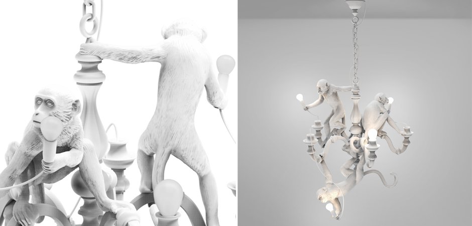 Люстра Seletti Monkey Chandelier White Люстра Seletti Monkey Chandelier White - Loft-Concept в Саратове