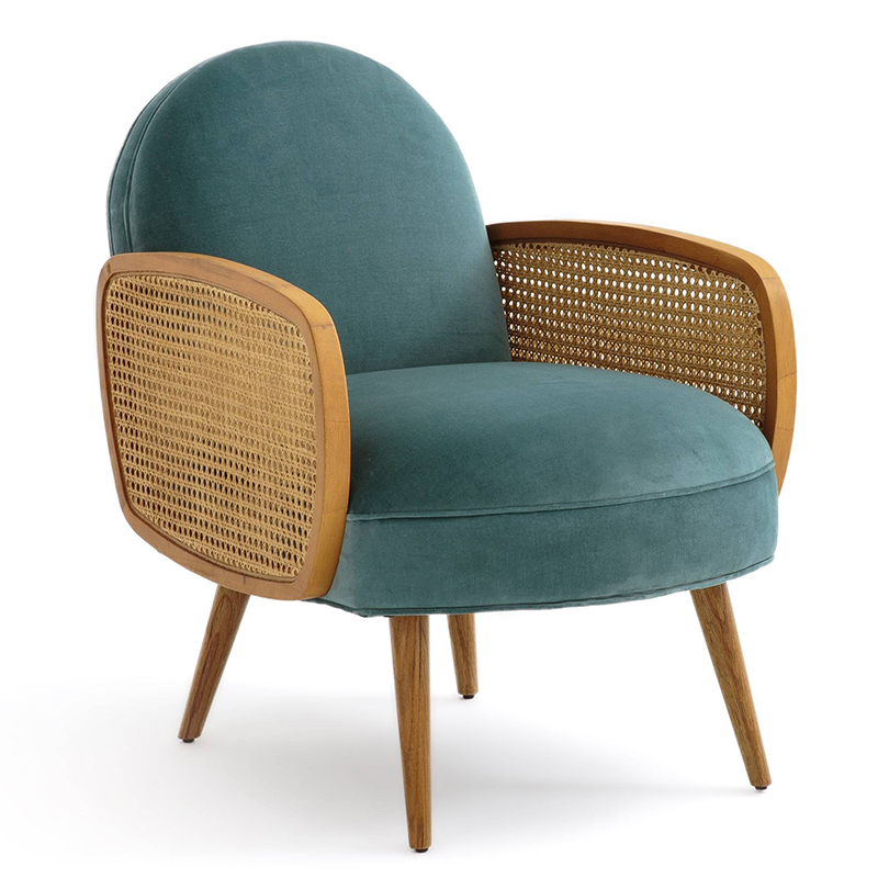 Кресло Morten Wicker Turquoise Armchair Бирюзовый в Саратове | Loft Concept 