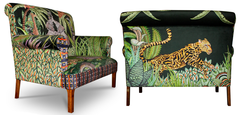 Диван Ardmore Design Sabie Sofa in Tanzanite Зеленый Тропический Орнамент Диван Ardmore Design Sabie Sofa in Tanzanite Зеленый Тропический Орнамент - Loft-Concept в Саратове