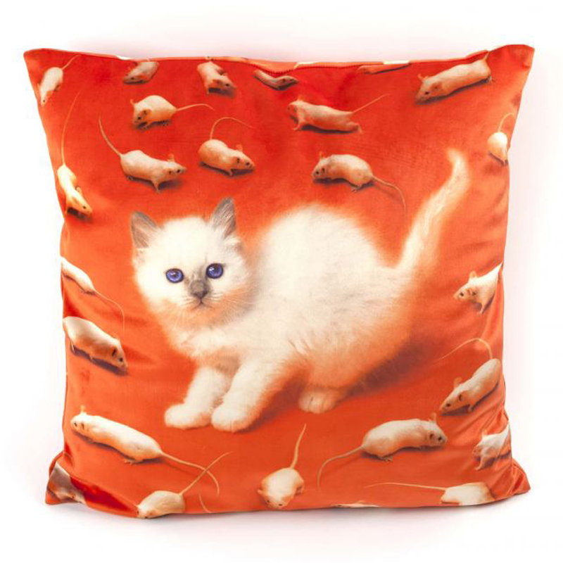 Подушка Seletti Cushion Kitten Мульти в Саратове | Loft Concept 